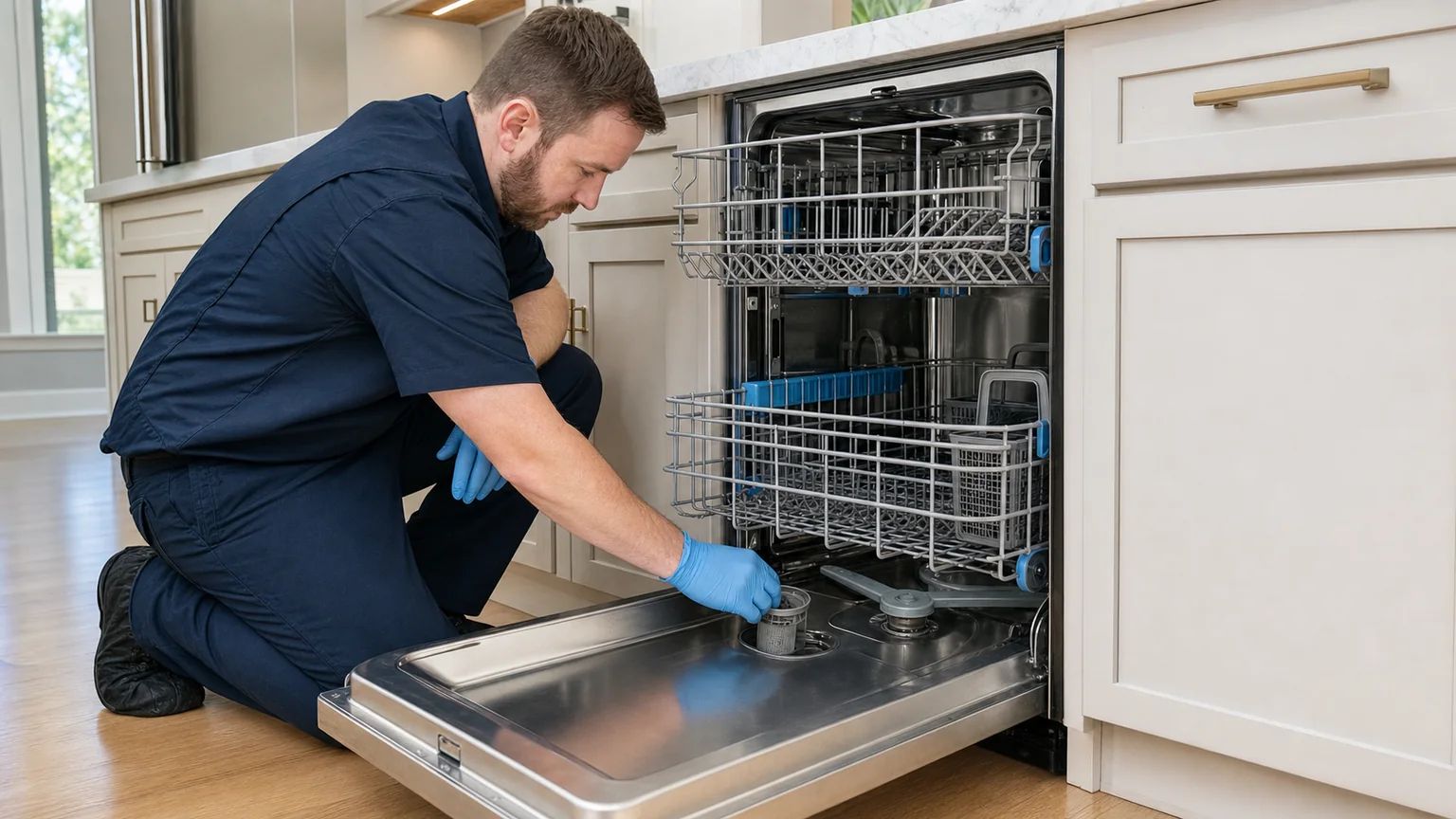 Panel-ready dishwasher service