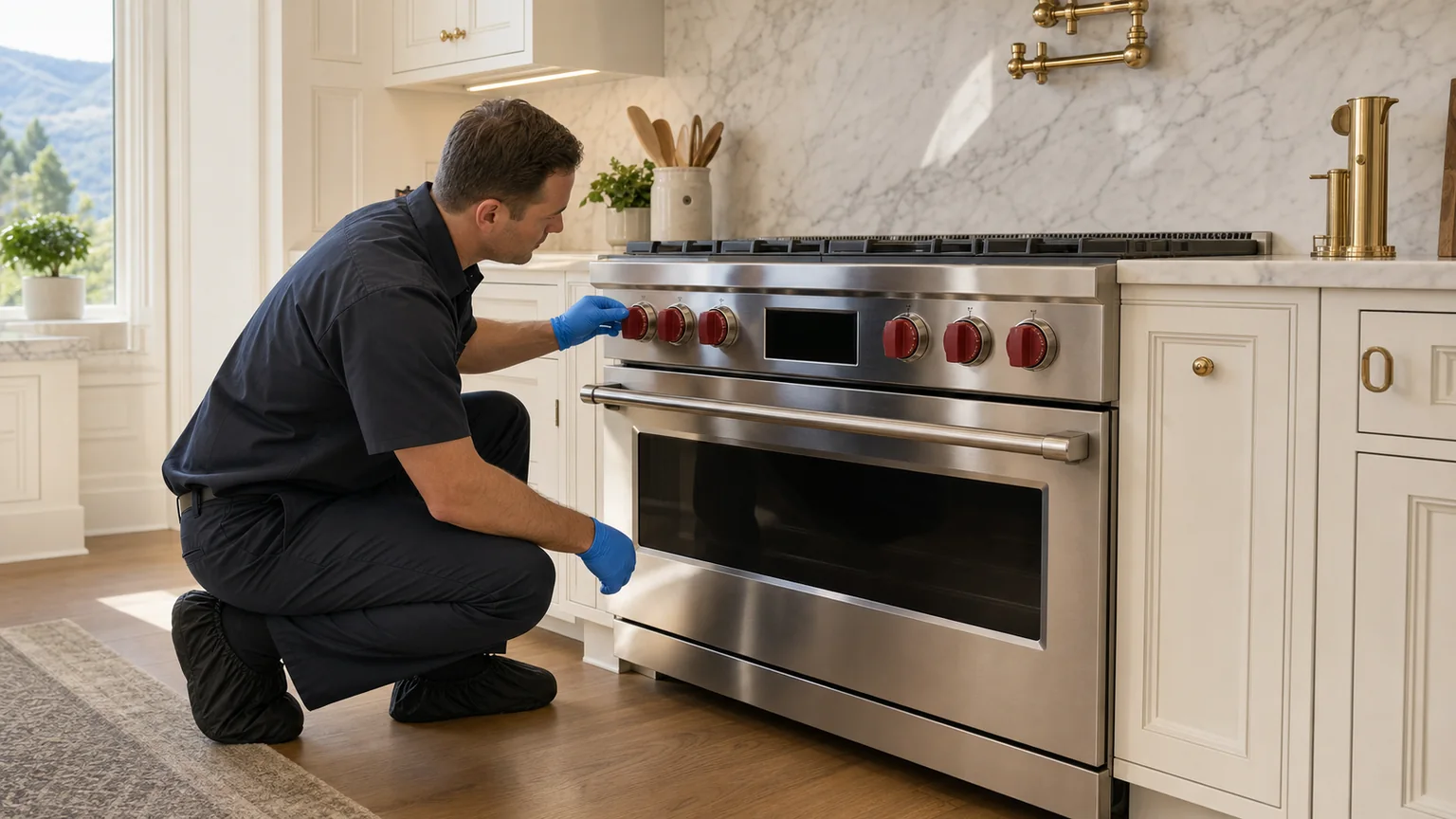 Professional dual-fuel range service