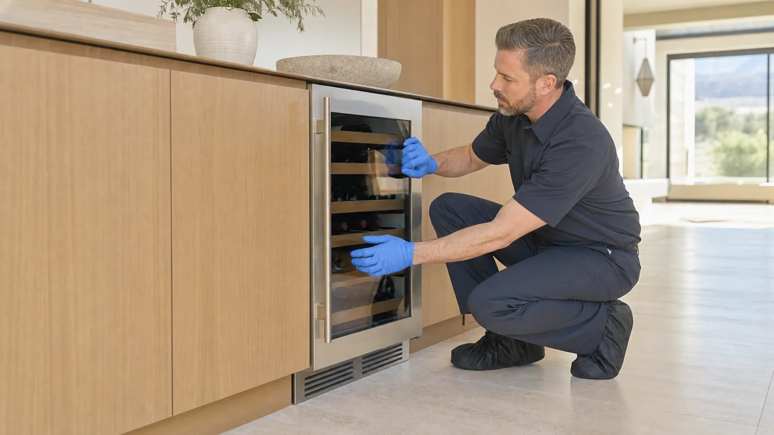 Undercounter wine-storage service